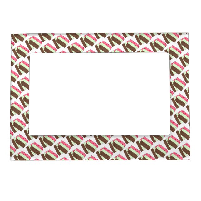 Spumoni Italian Gelato Ice Cream Dessert Spumone Magnetic Frame (Front)