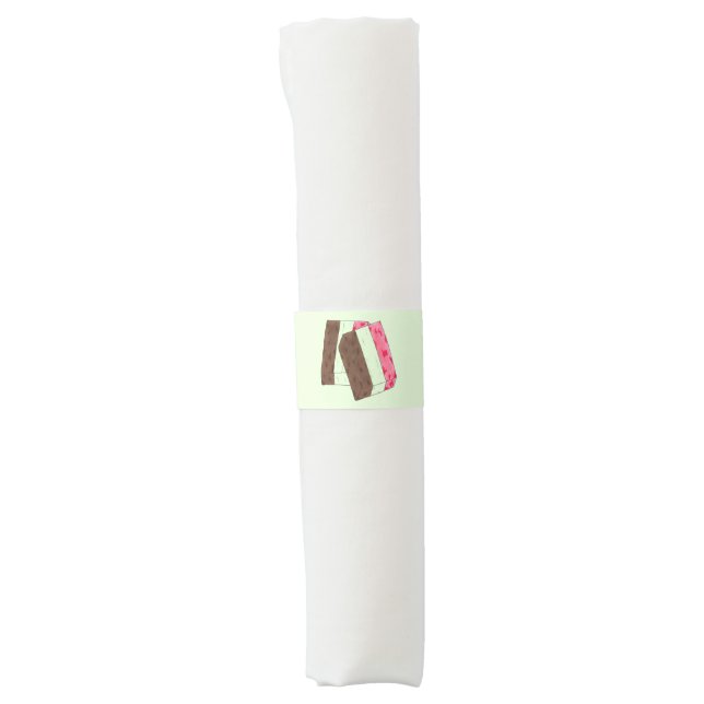 Spumoni Italian Gelato Ice Cream Dessert Spumone Napkin Bands (Front)