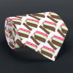 Spumoni Italian Gelato Ice Cream Dessert Spumone Neck Tie<br><div class="desc">Illustration features a delicious Italian spumoni gelato dessert, with layers of cherry, mint, and chocolate ice cream, and bits of cherries, fruits and nuts. Ideal for your favorite ice cream aficionado, spumone fan, or lover of Italian food classics! This Italian food design is also available on other products. Lots of...</div>