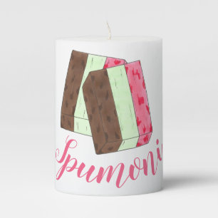 Spumoni Italian Gelato Ice Cream Dessert Spumone Pillar Candle
