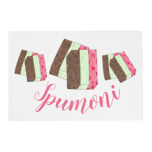 Spumoni Italian Gelato Ice Cream Dessert Spumone Placemat