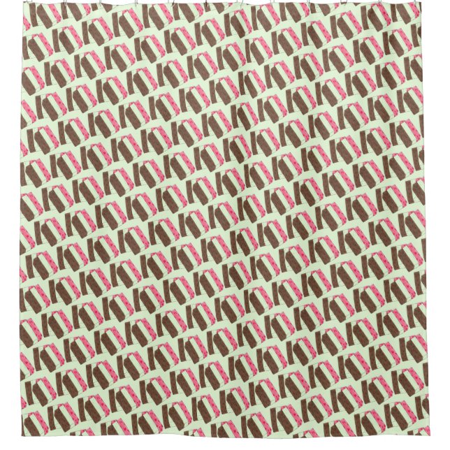 Spumoni Italian Gelato Ice Cream Dessert Spumone Shower Curtain (Front)
