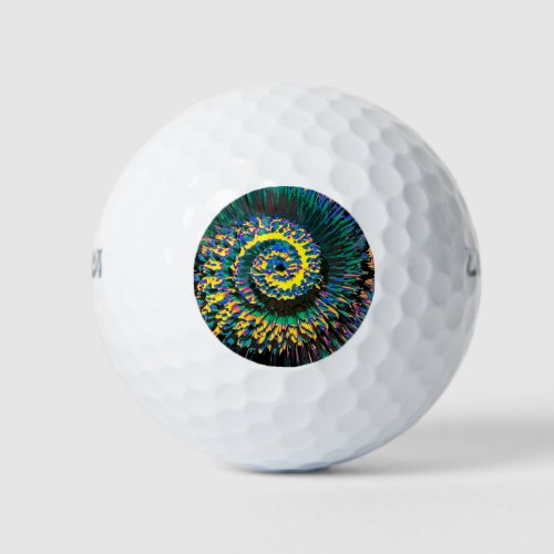 Spun Abstract Golf Balls