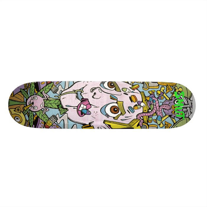 SPUN MONKEY SMUT SKATEBOARDS   FUC'D UP