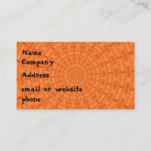 Spun Out Orange Business Card