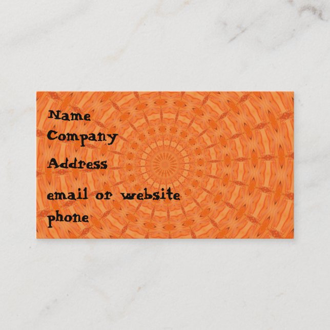 Spun Out Orange Business Card (Front)