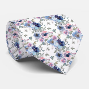 Spun Sugar & Skydiver Blue Wedding Keepsake Neck T Neck Tie