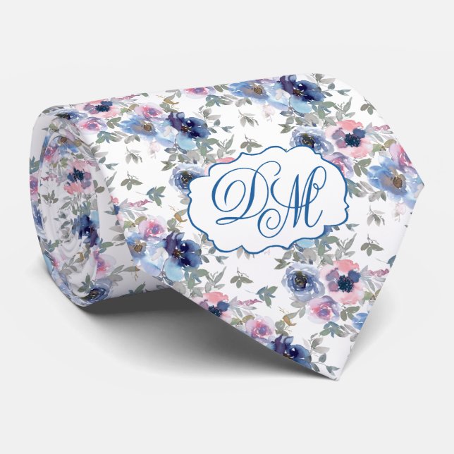 Spun Sugar & Skydiver Blue Wedding Keepsake Neck T Neck Tie (Rolled)