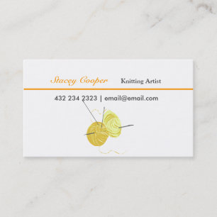 Spun Yarn Arts Crafts Knitting Artist Business Card