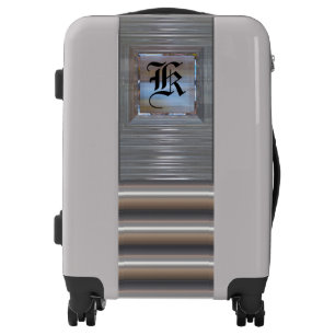 Spunkster Modern Elegant Monogram Luggage