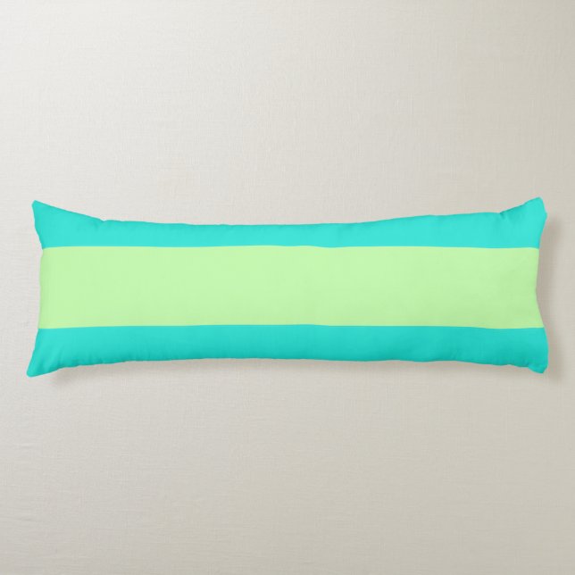 Spunky Blue and Green Stripes for FUN!!! Body Pillow (Front)