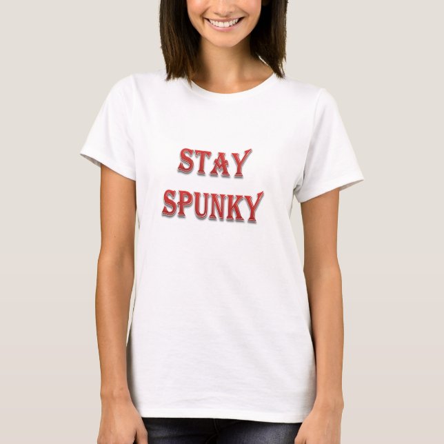 Spunky Girl Tremendous Message Budget Value T-Shirt (Front)