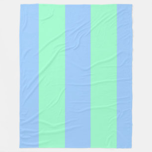 Spunky Light Blue and Green Stripes for FUN!!! Fleece Blanket