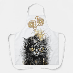 Spunky Paws The Funky Steampunk Cat  Apron