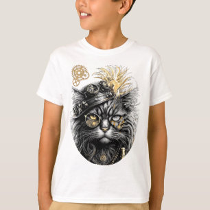 Spunky Paws The Funky Steampunk Cat T-Shirt