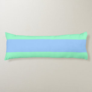 Spunky Perriwinkle and Green Stripes for FUN!!! Body Pillow