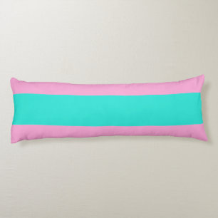 Spunky Pink and Aqua Stripes Body Pillow