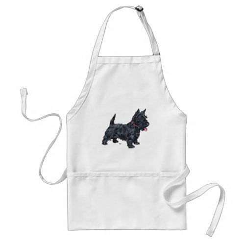 Spunky Scottie Dog Adult Apron