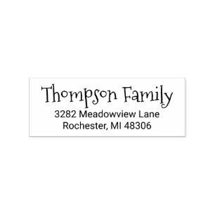 Spunky Script Return Address Rubber Stamp