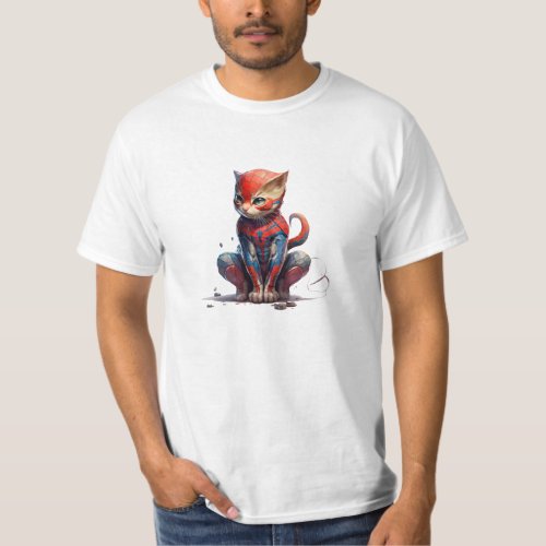 Spunky Superhero Spy Web_Slinging Cat T T_Shirt