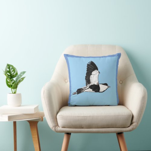 Spur Winged Lapwing Throw Pillow