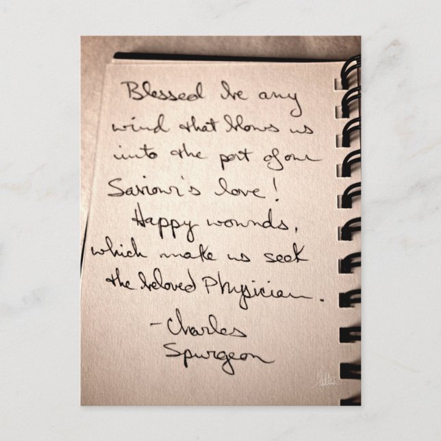 Spurgeon Quote [Postcard] Postcard (Front)