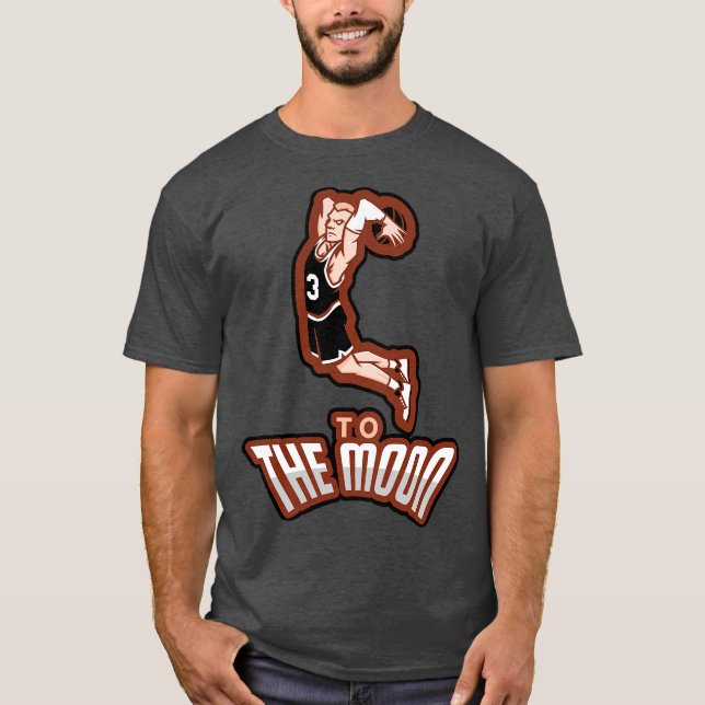 Spurs Basketball to the moon T-Shirt (Front)