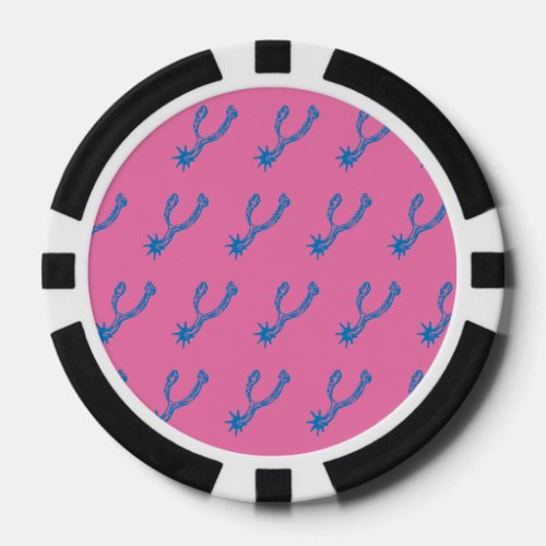 Spurs Blue Pink Poker Chips