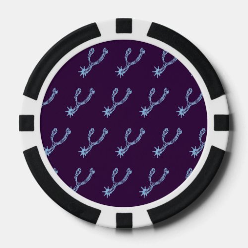 Spurs Blue Purple Poker Chips