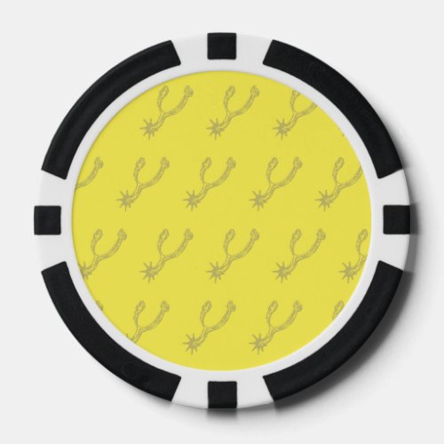 Spurs Brown Yellow Poker Chips