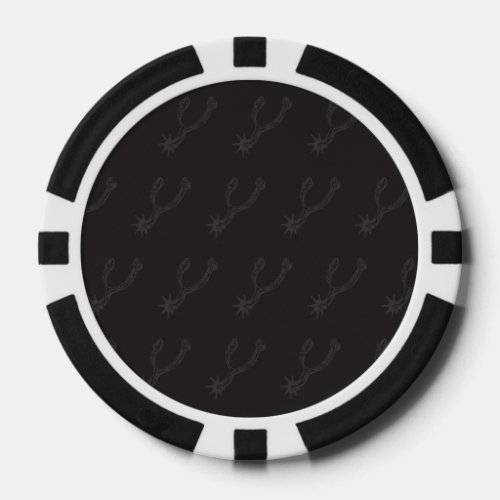 Spurs Dark Poker Chips