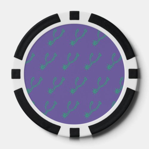 Spurs Green Purple Poker Chips