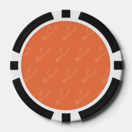 Spurs Orange Poker Chips