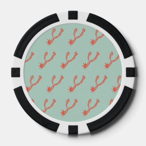 Spurs Red Green Poker Chips
