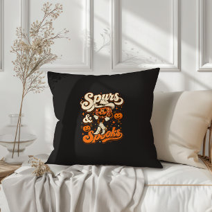 Spurs & Spooks Western Halloween Design Throw Pillow