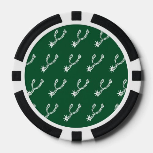 Spurs White Green Poker Chips