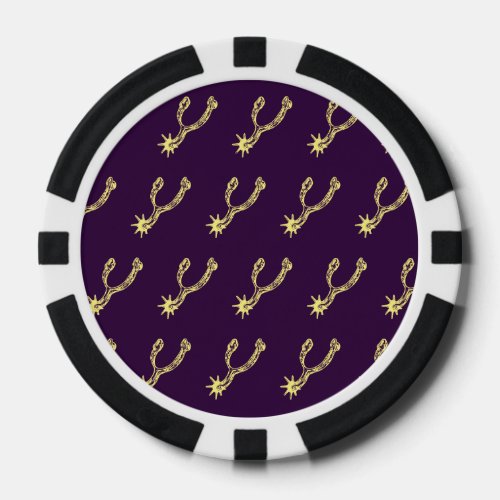 Spurs Yellow Purple Poker Chips