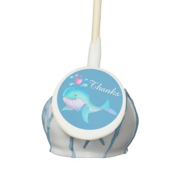 Spurting Whale Art Thanks Aqua Blue Pops by Mylittleeden at Zazzle