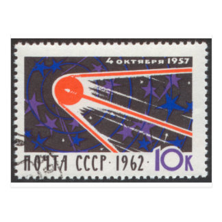 Sputnik 1 5th Anniversary 1962 Postcard