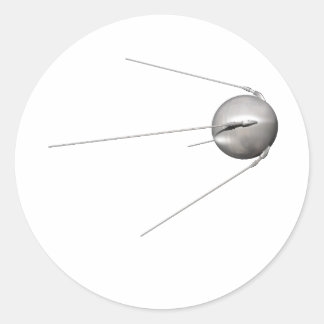 sputnik 1 classic round sticker