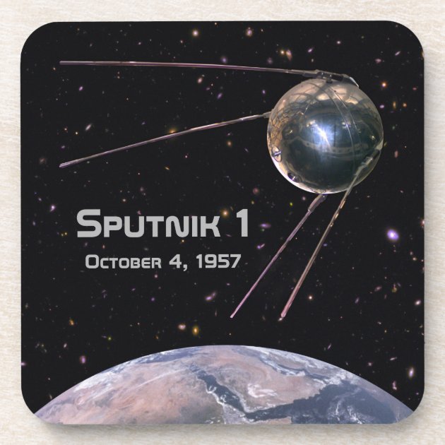 Mid Century Modern Atomic Sputnik Design Cork Drink Coaster Gift Set of 4