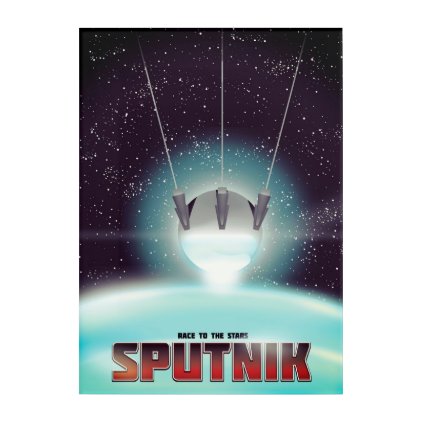 Sputnik &quot;race to the Stars&quot; Acrylic Print