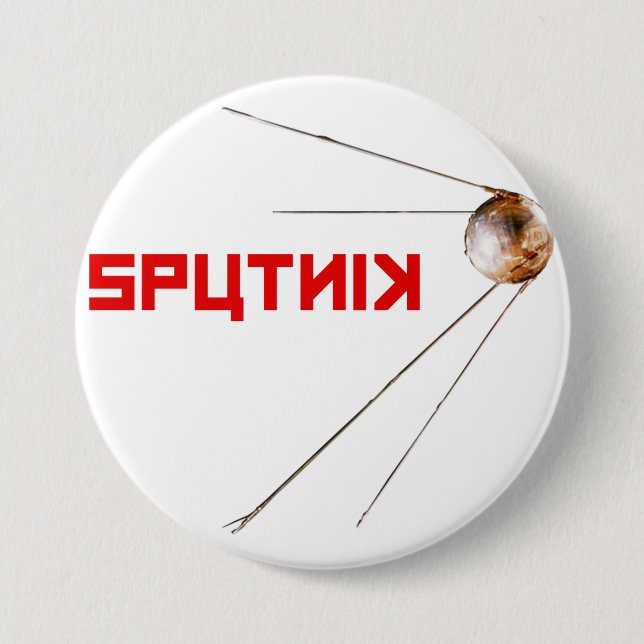 SPUTNIK - Space History, Russian, Satellite Button (Front)
