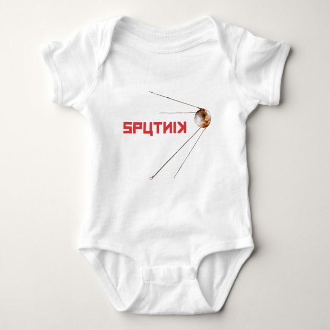 SPUTNIK - space/russian/soviet union/technology Baby Bodysuit (Front)