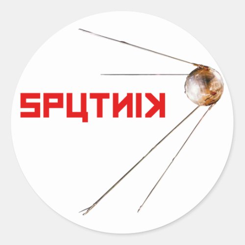 SPUTNIK _ spacerussiansoviet uniontechnology Classic Round Sticker