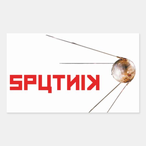SPUTNIK _ spacerussiansoviet uniontechnology Rectangular Sticker