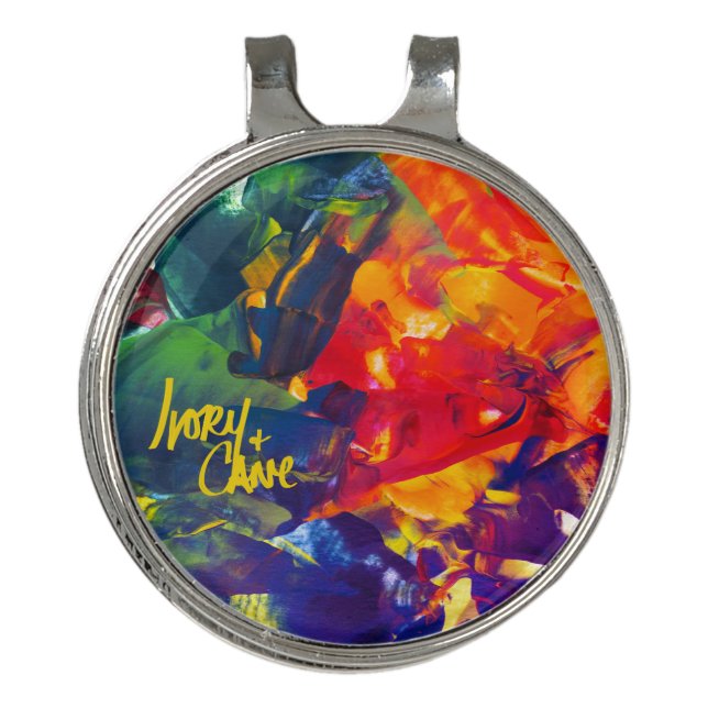 SPWW Psychedelic Spiral Golf Hat Clip (Front)