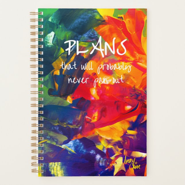 SPWW Psychedelic Spiral Small Monthly Planner (Front)