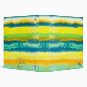 SPWW Tangoed Tiers Teal Green and Orange Binder