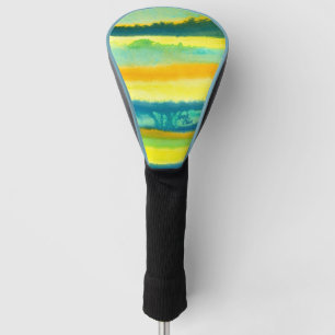SPWW Tangoed Tiers Teal Green and Orange Golf Head Cover